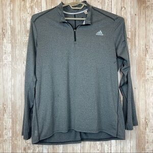 Adidas Quarter Zip Pullover Reflective Running Long Sleeve Top Size 2XL Men